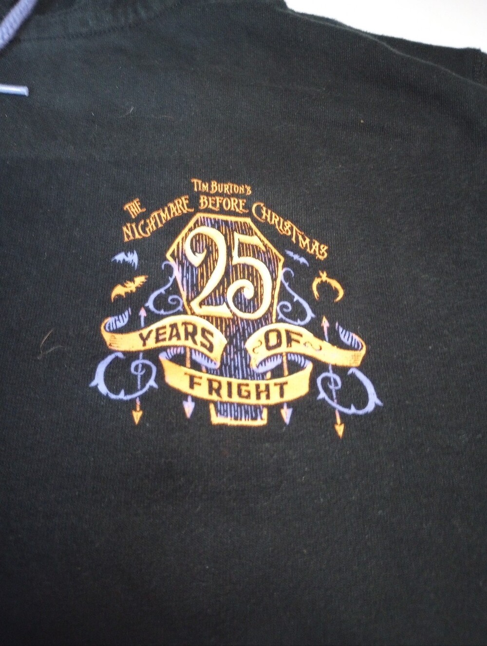 The Nightmare Before Christmas 25 Years of Fright Hoodie-Black Size Large